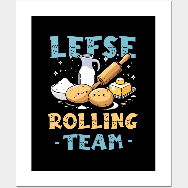 Lefse Rolling Team Wall Art by Depot33